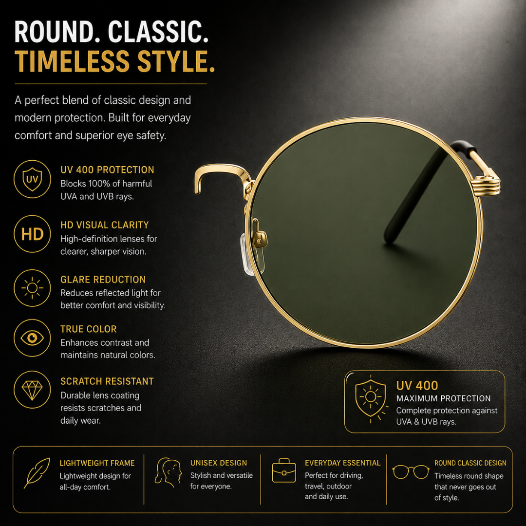 First Lens Tacca UV400 Sunglasses Green Gold S515