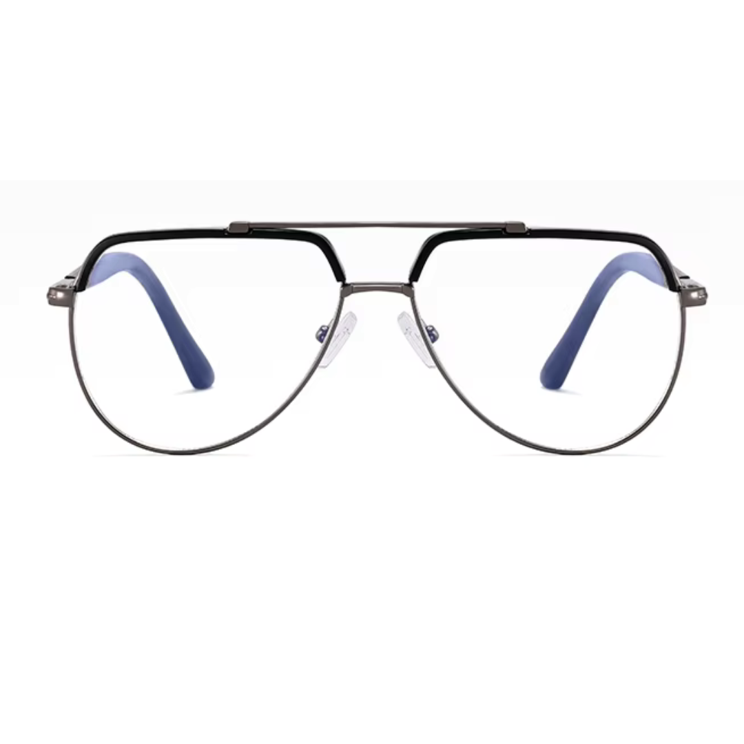 First Lens Hex Blue Light Computer Glasses- B114-Matt-Blue
