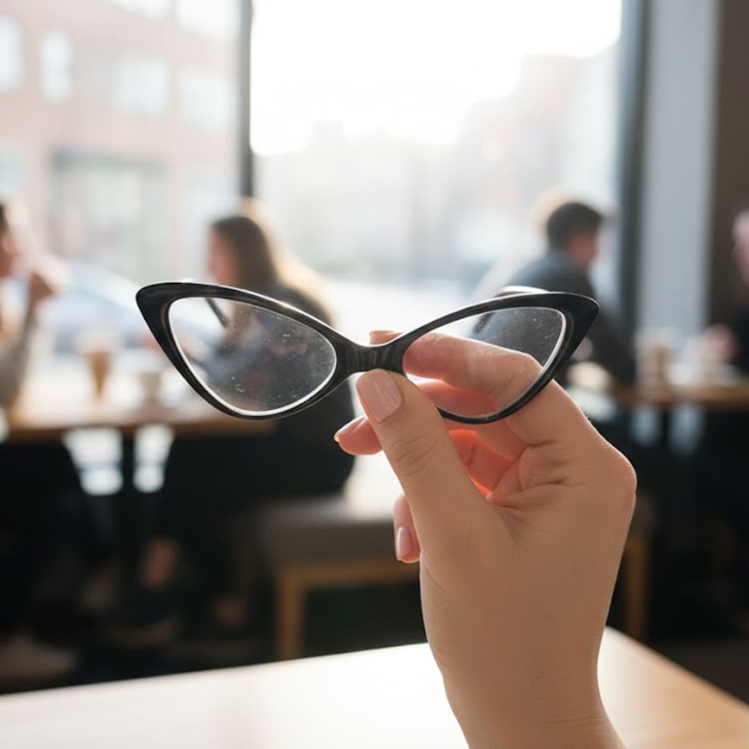 First Lens Winged Frame Cat Eye Computer Glasses-B095