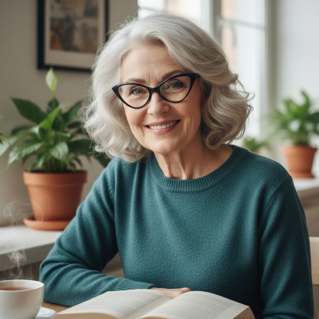 First Lens Winged Frame Cat Eye Computer Glasses-B095