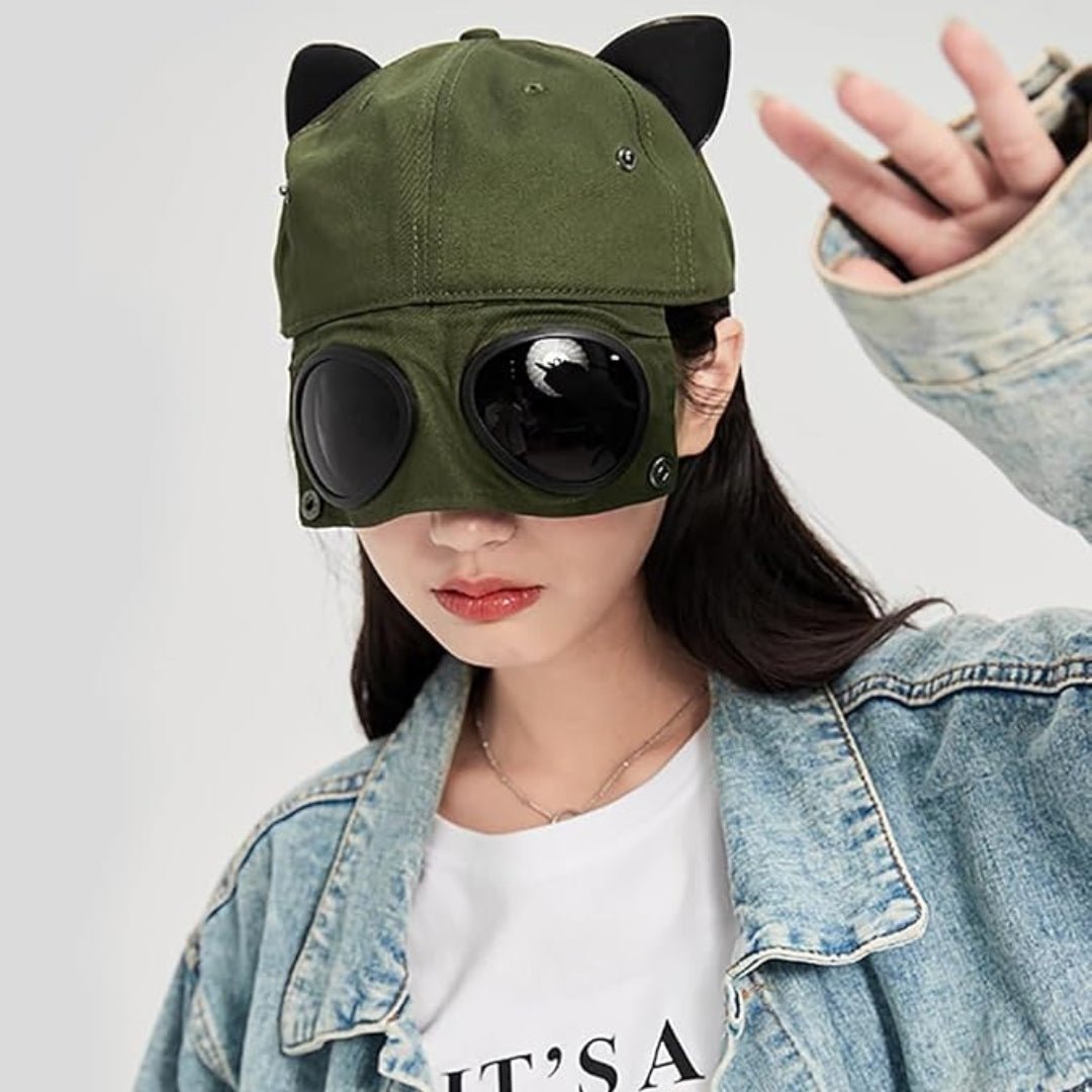 First Lens CatLuxe Sunglasses Olive Green A102