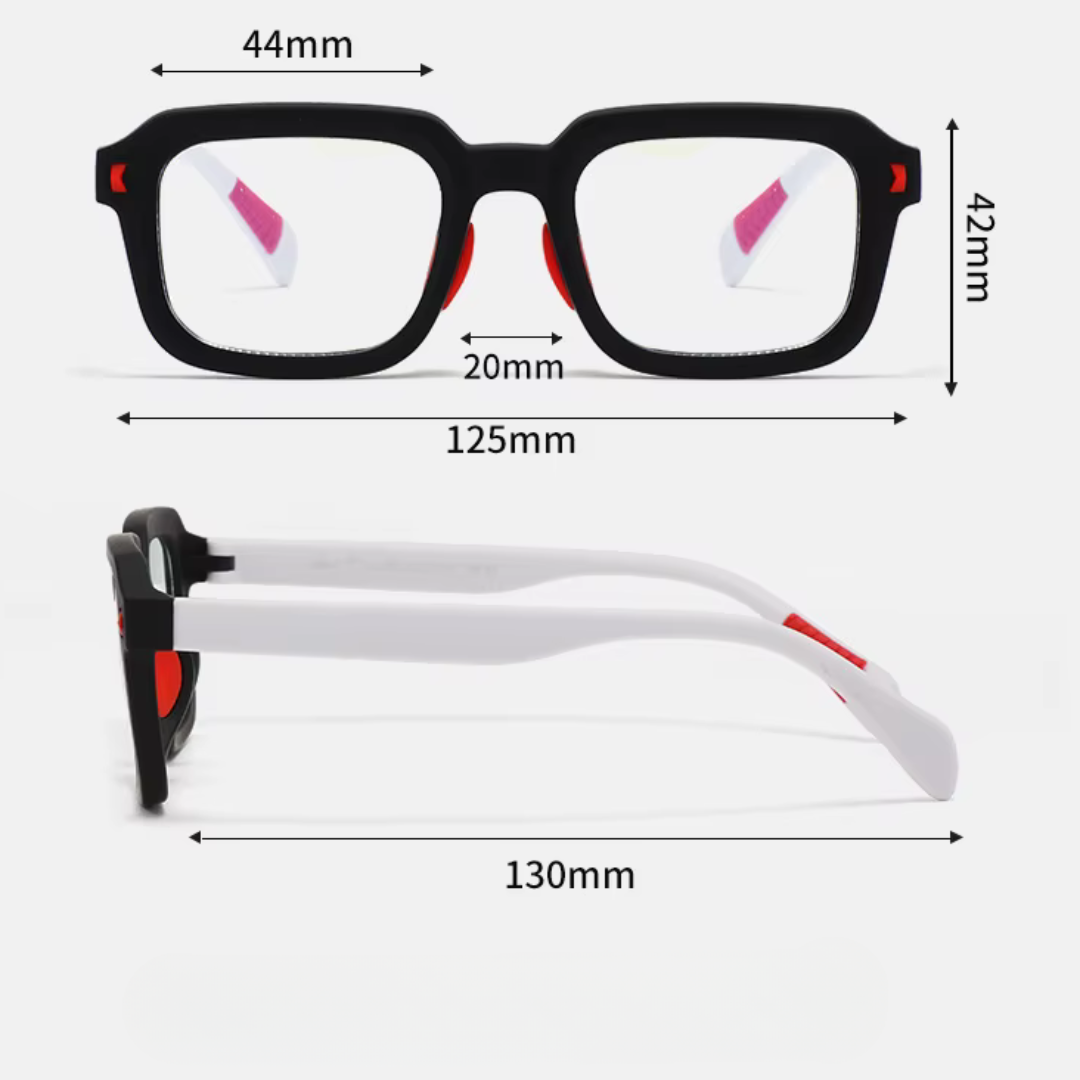 First Lens Dino Dash  Kids Blue Light Computer Glasses Black & White - B281