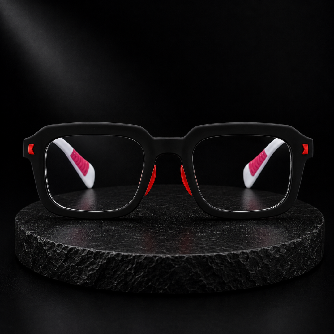 First Lens Dino Dash  Kids Blue Light Computer Glasses Black & White - B281