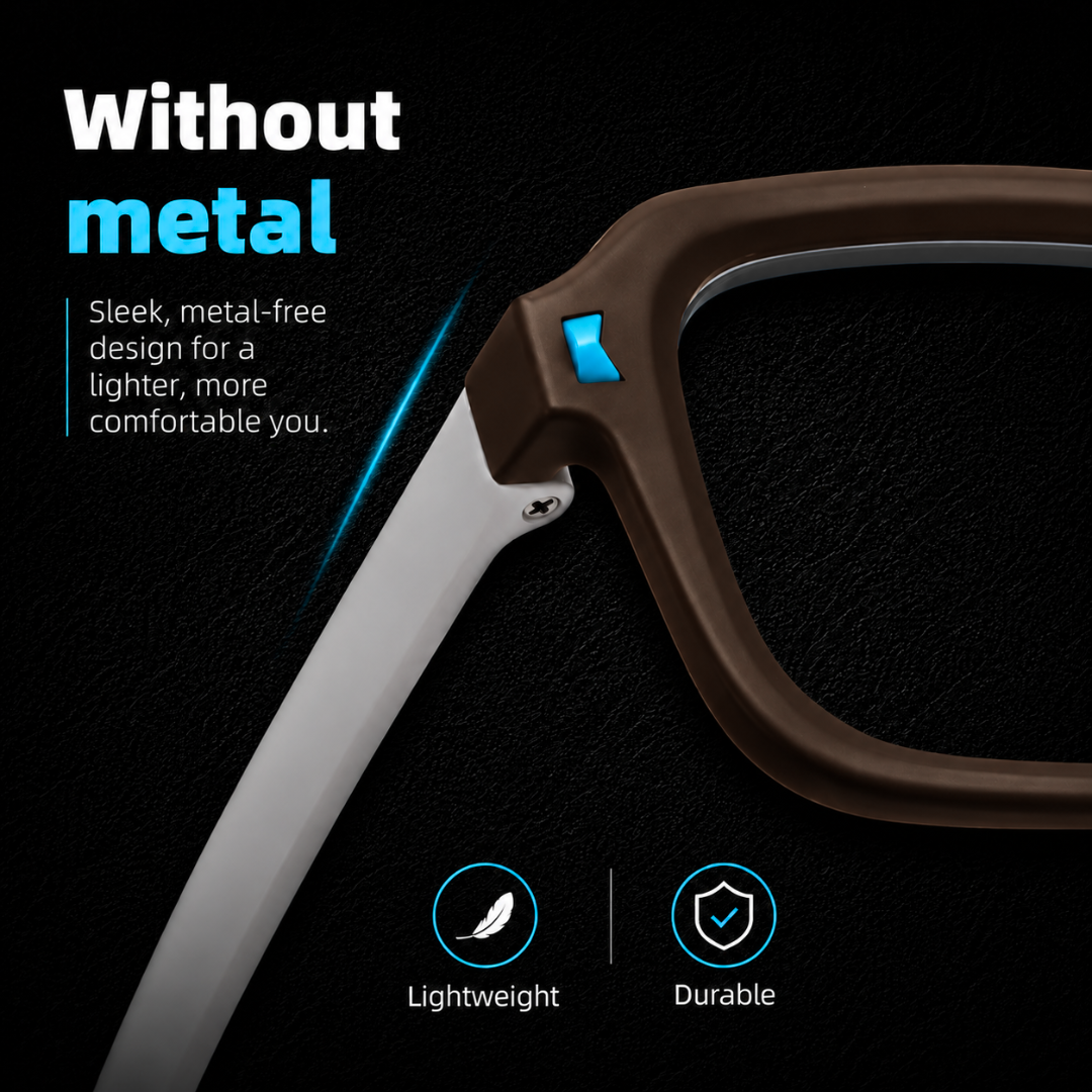 First Lens Dino Dash  Kids Blue Light Computer Glasses Brown & White - B282