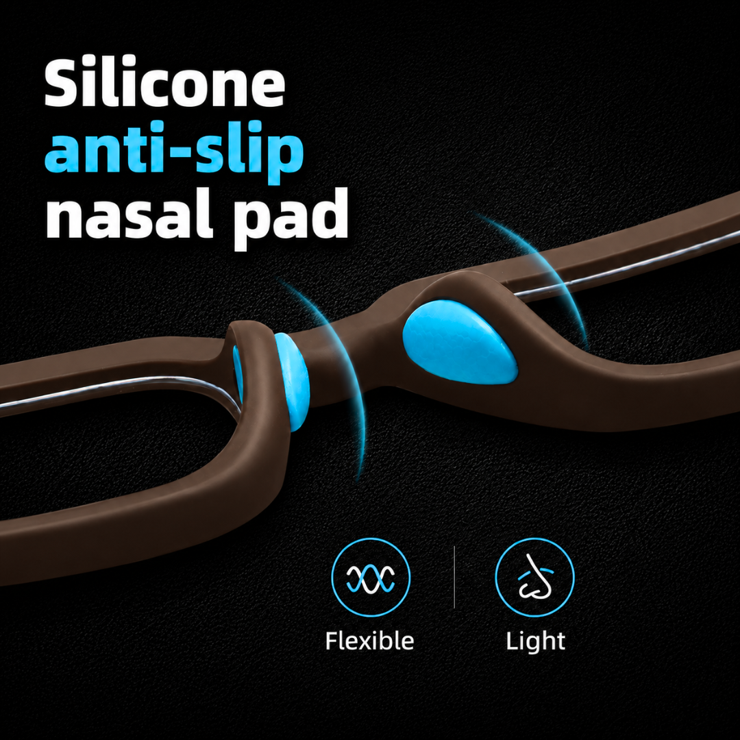 First Lens Dino Dash  Kids Blue Light Computer Glasses Brown & White - B282