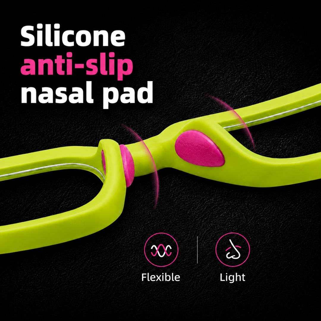 First Lens Dino Dash  Kids Blue Light Computer Glasses Violet & Pink - B286