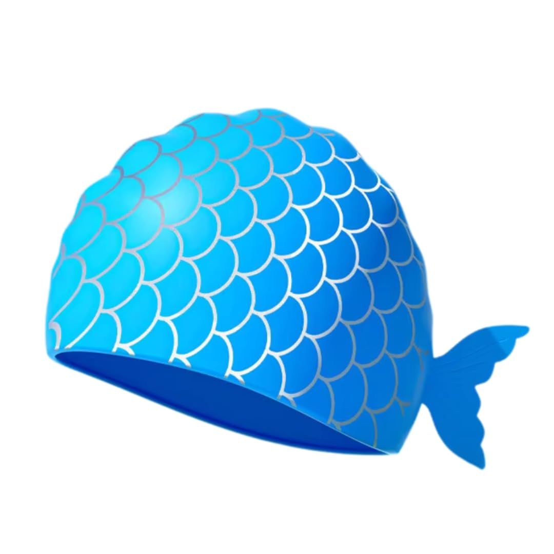 Attractive fish scale pattern with a cute tail design that kids love, making swimming more fun and exciting.