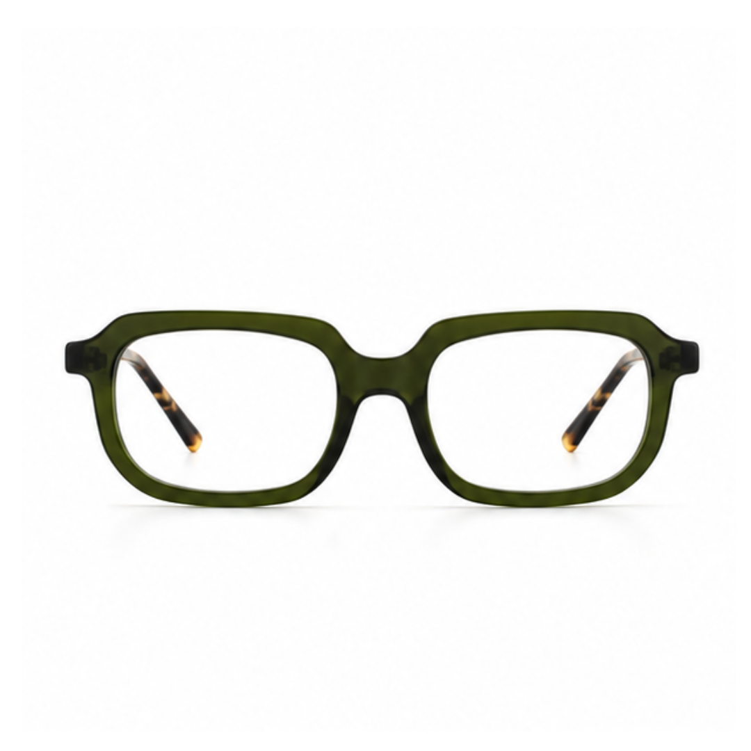 First Lens Florence Blue Light Computer Glasses Olive Green B288