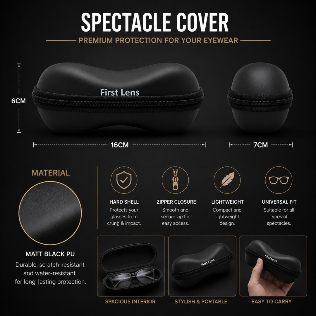 First Lens Hard Shell Sunglasses Case – Black