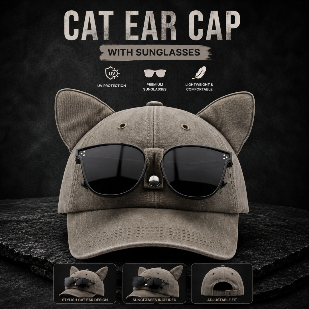 First Lens Kitty Pop Sunglass Cap Khaki A080