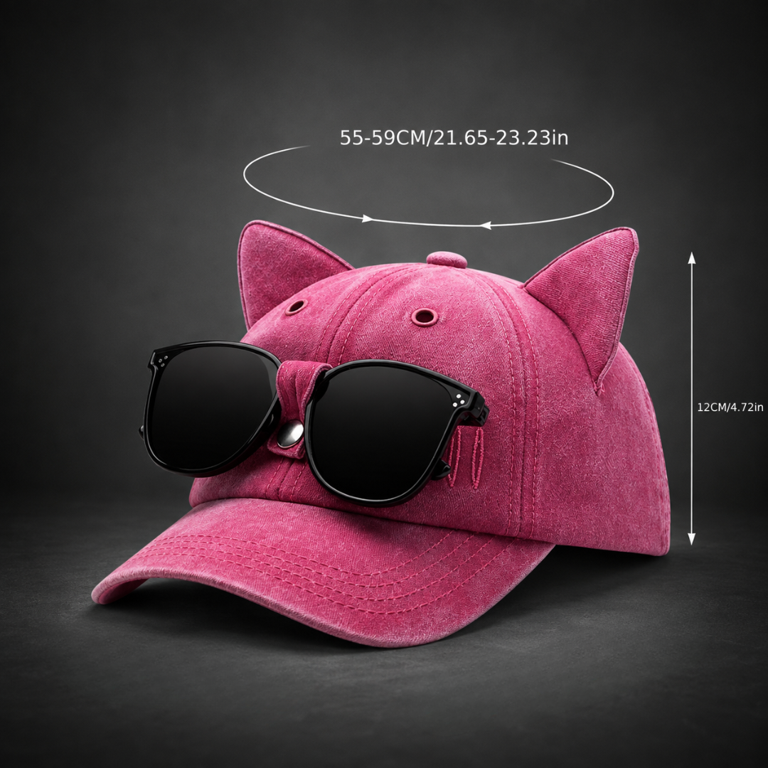 First Lens Kitty Pop Sunglass Cap Pink A079