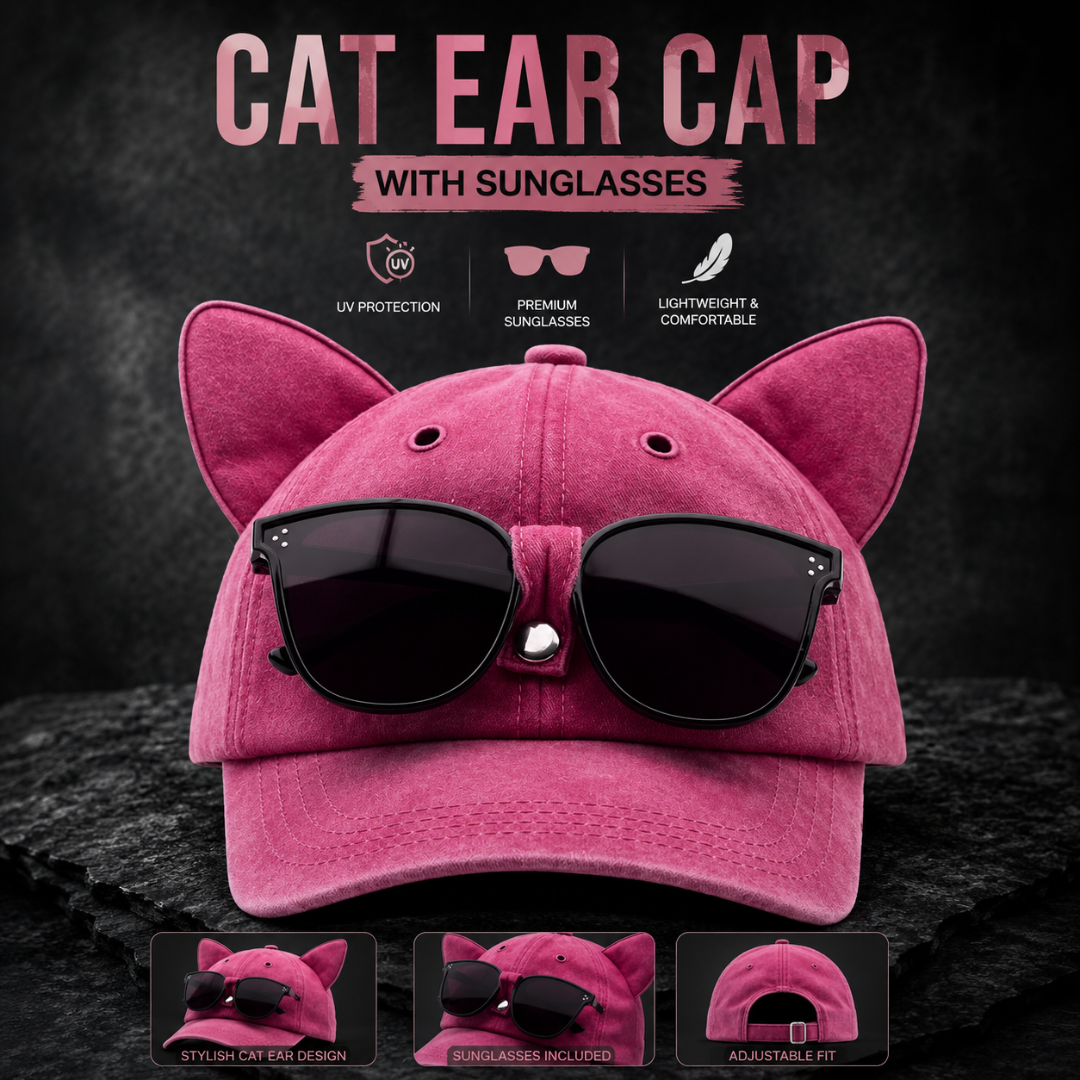 First Lens Kitty Pop Sunglass Cap Pink A079