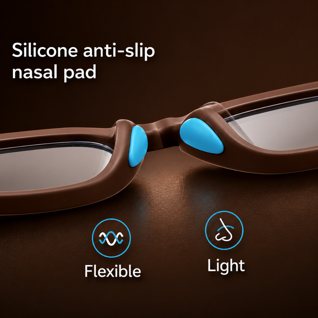 First Lens Little Explorer Kids Blue Light Computer Glasses  Brown & White - B272