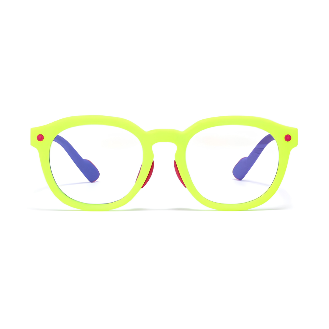 First Lens Little Explorer Kids Blue Light Computer Glasses Lime Green & Purple - B276
