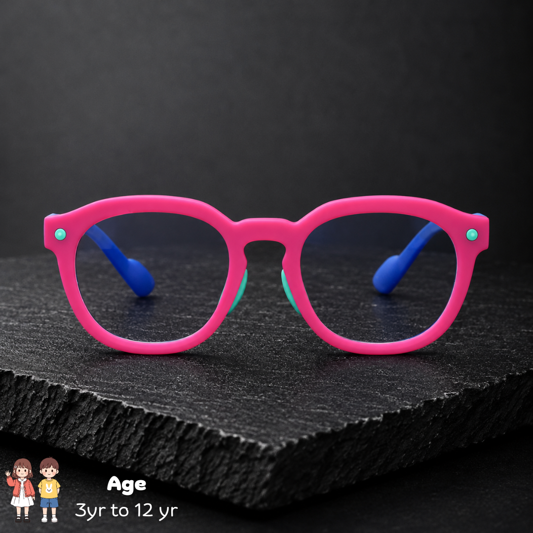First Lens Little Explorer Kids Blue Light Computer Glasses Pink & Blue - B274