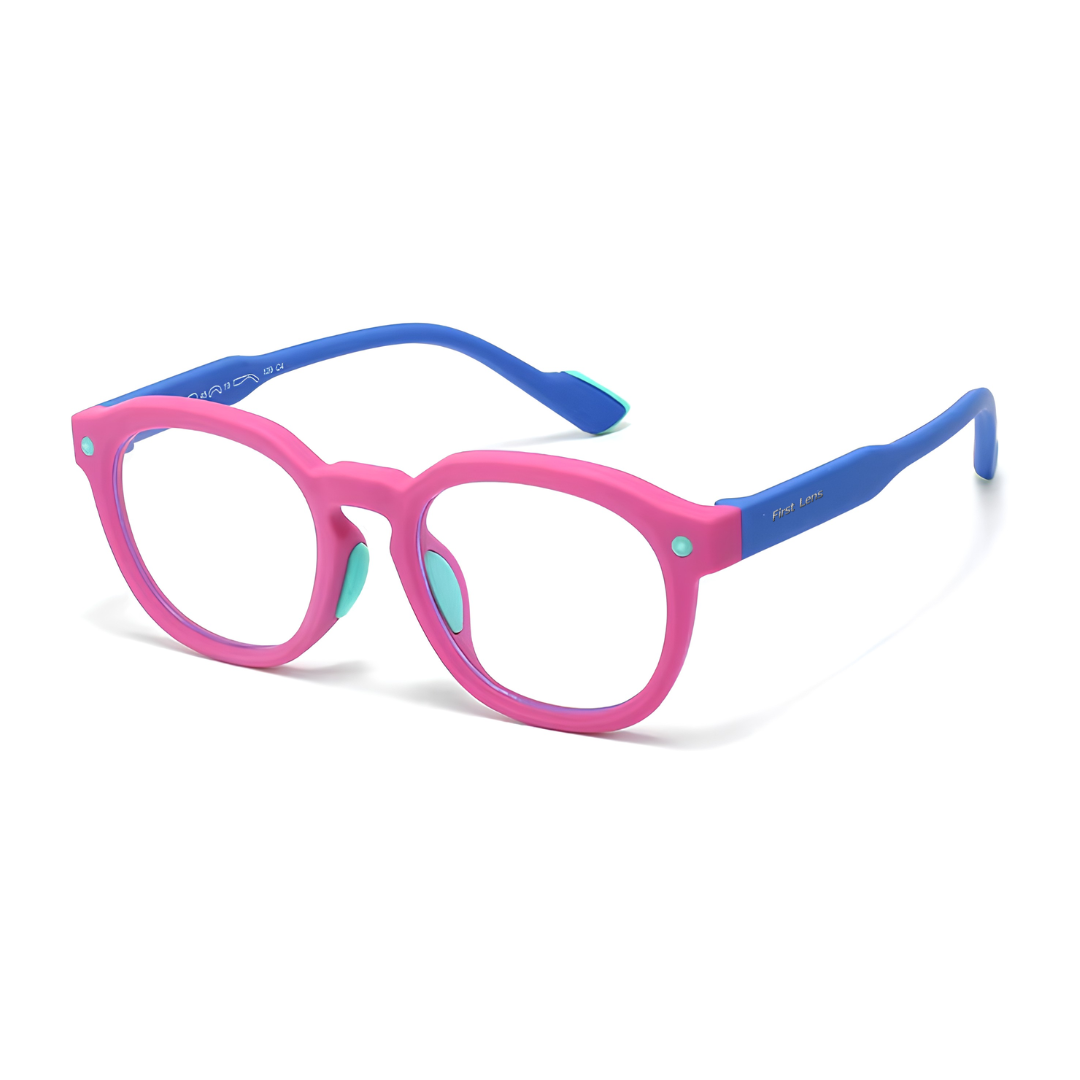 First Lens Little Explorer Kids Blue Light Computer Glasses Pink & Blue - B274