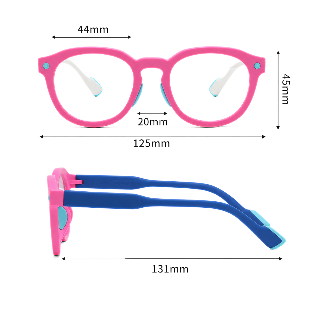 First Lens Little Explorer Kids Blue Light Computer Glasses Pink & Blue - B274