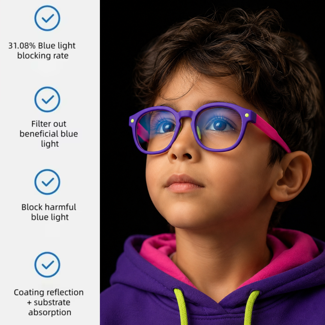 First Lens Little Explorer Kids Blue Light Computer Glasses Purple & Pink - B275
