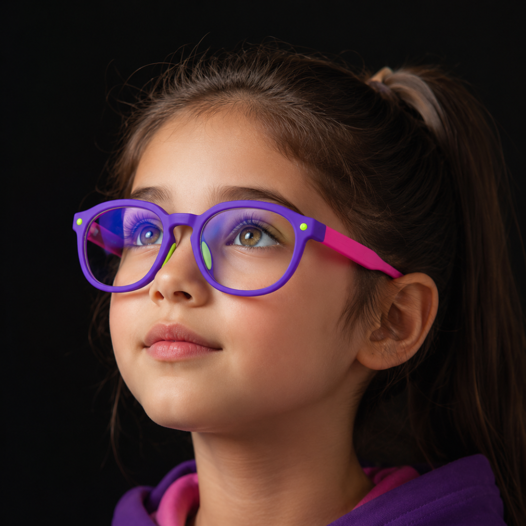 First Lens Little Explorer Kids Blue Light Computer Glasses Purple & Pink - B275