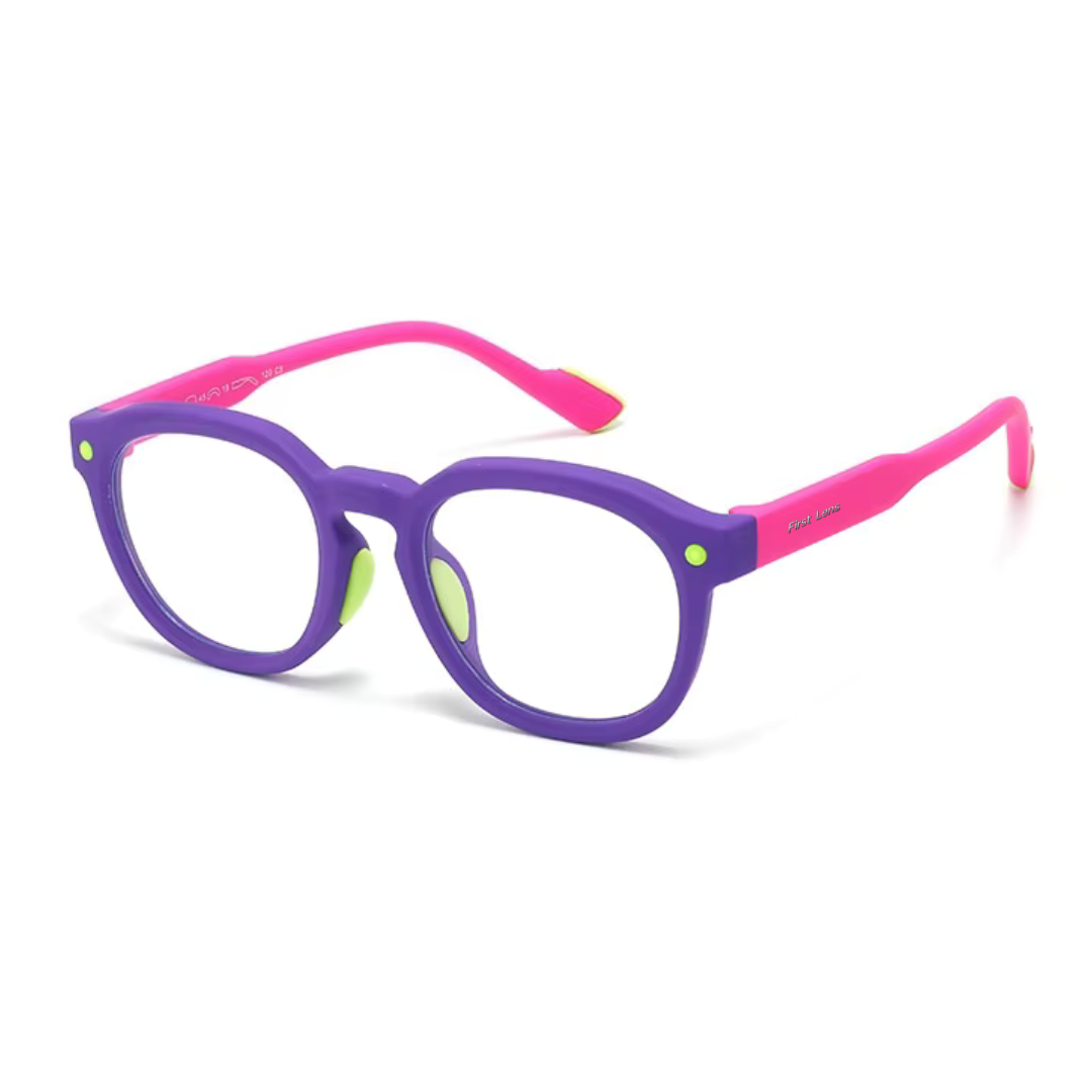 First Lens Little Explorer Kids Blue Light Computer Glasses Purple & Pink - B275