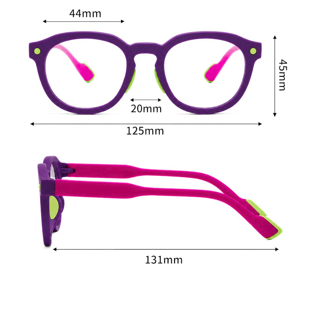 First Lens Little Explorer Kids Blue Light Computer Glasses Purple & Pink - B275