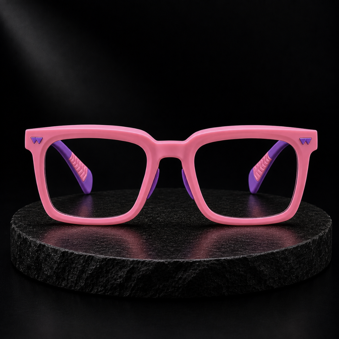 First Lens Little Star Kids Blue Light Computer Glasses Pink & Purple - B280
