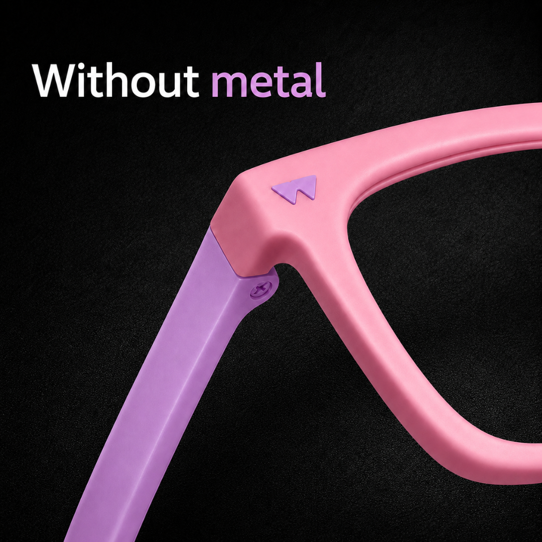 First Lens Little Star Kids Blue Light Computer Glasses Pink & Purple - B280