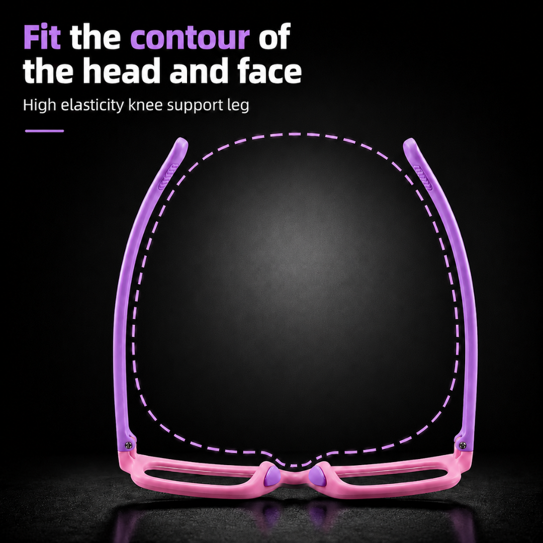 First Lens Little Star Kids Blue Light Computer Glasses Pink & Purple - B280