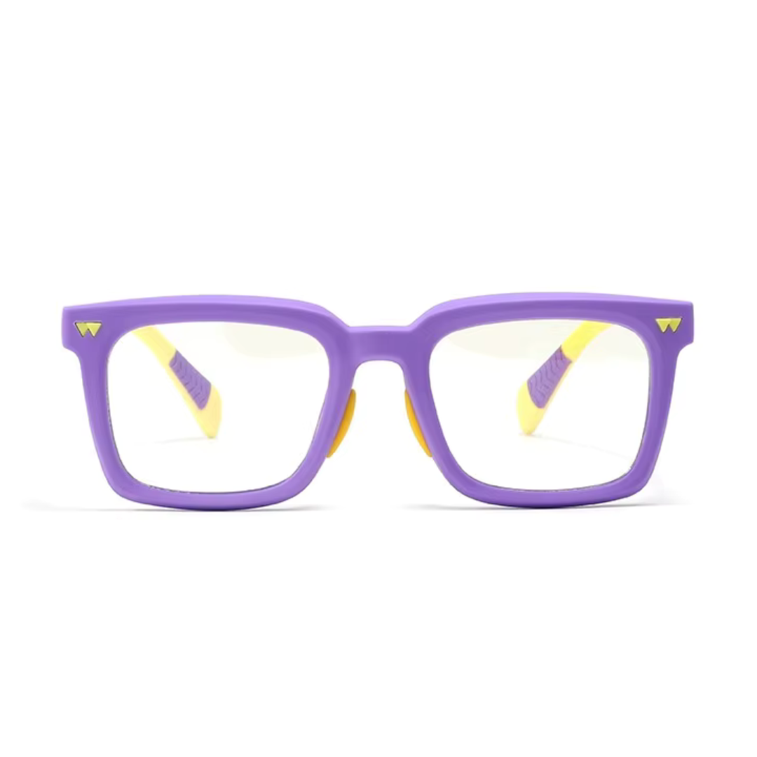 First Lens Little Star Kids Blue Light Computer Glasses Purple & Yellow - B277