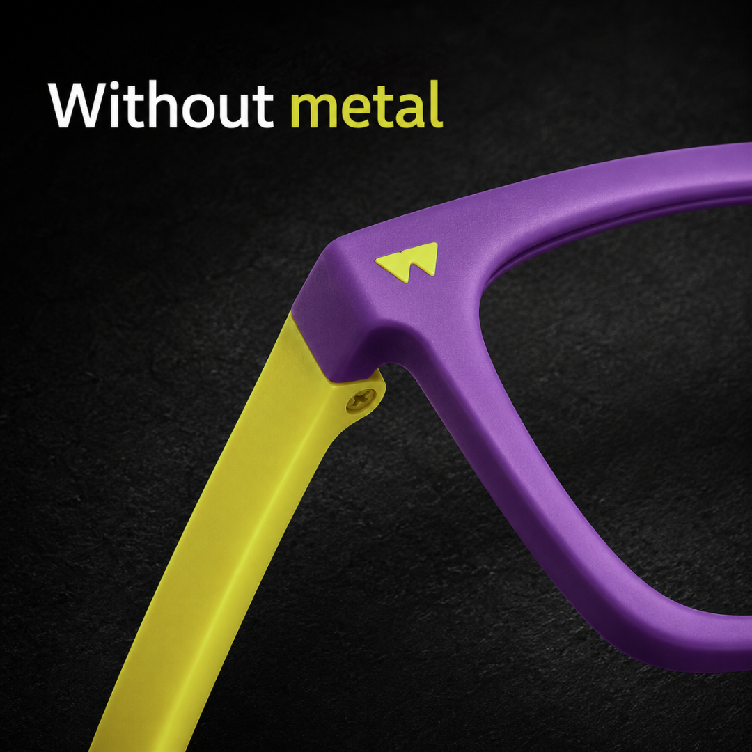 First Lens Little Star Kids Blue Light Computer Glasses Purple & Yellow - B277