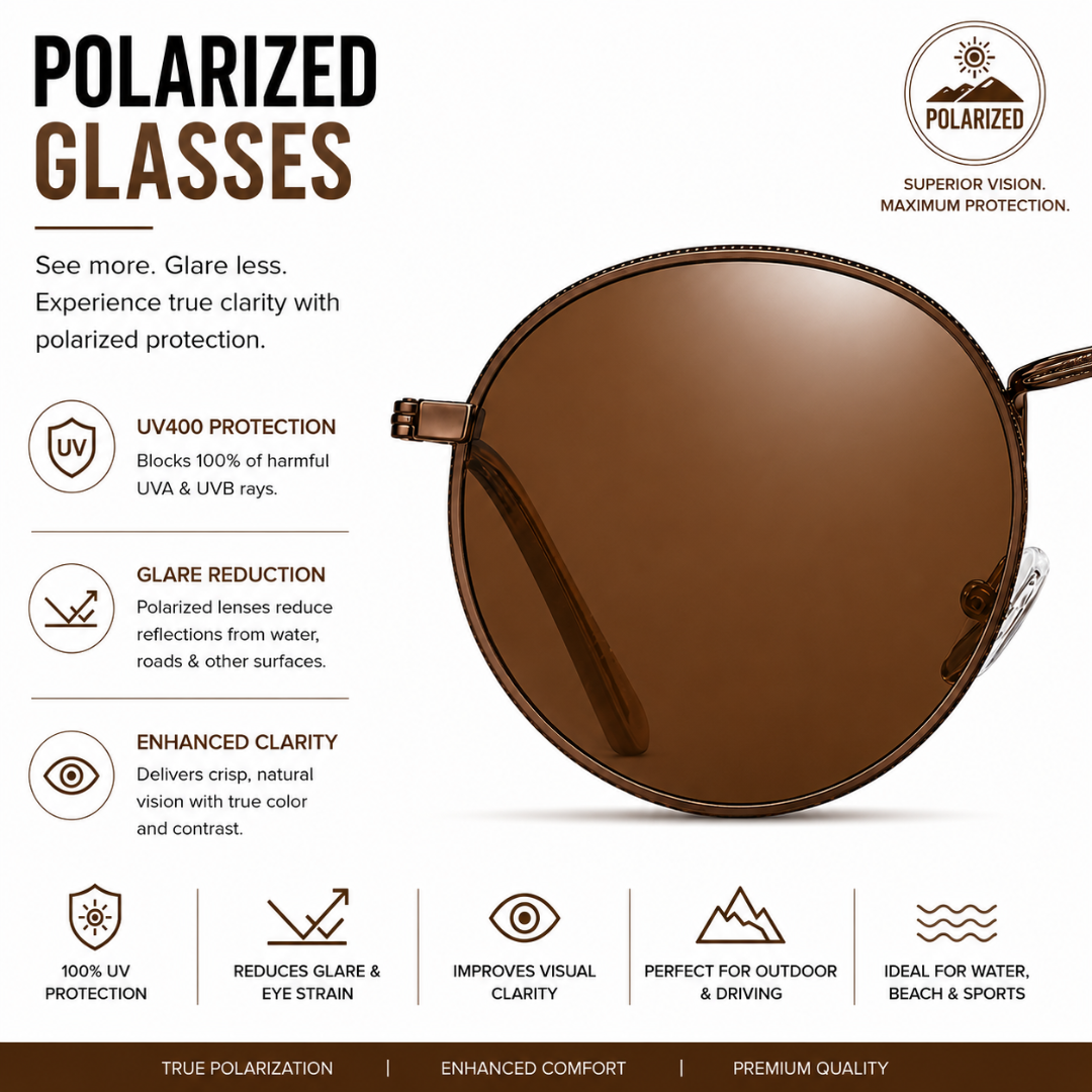 First Lens Musgrav Polarized Sunglasses Coffee Brown S496