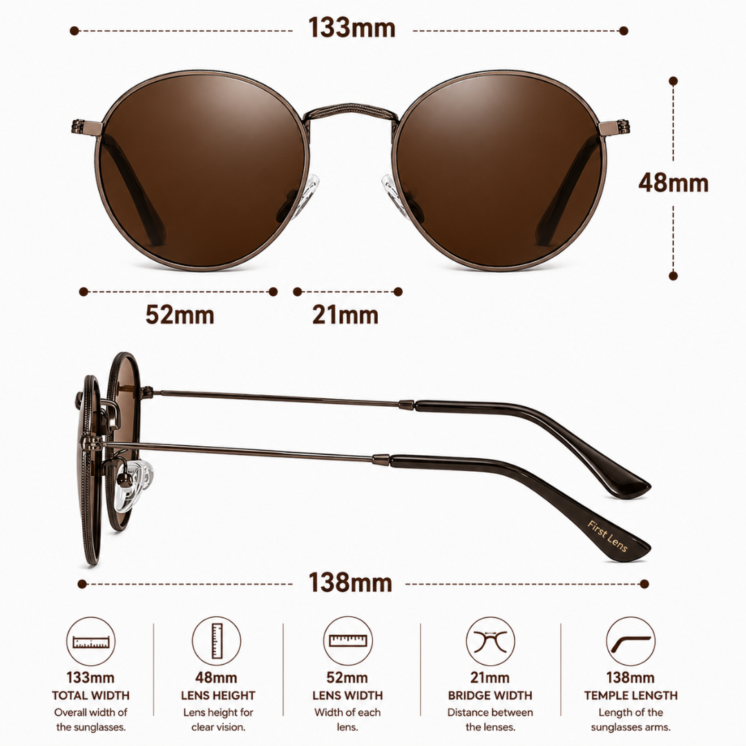 First Lens Musgrav Polarized Sunglasses Coffee Brown S496