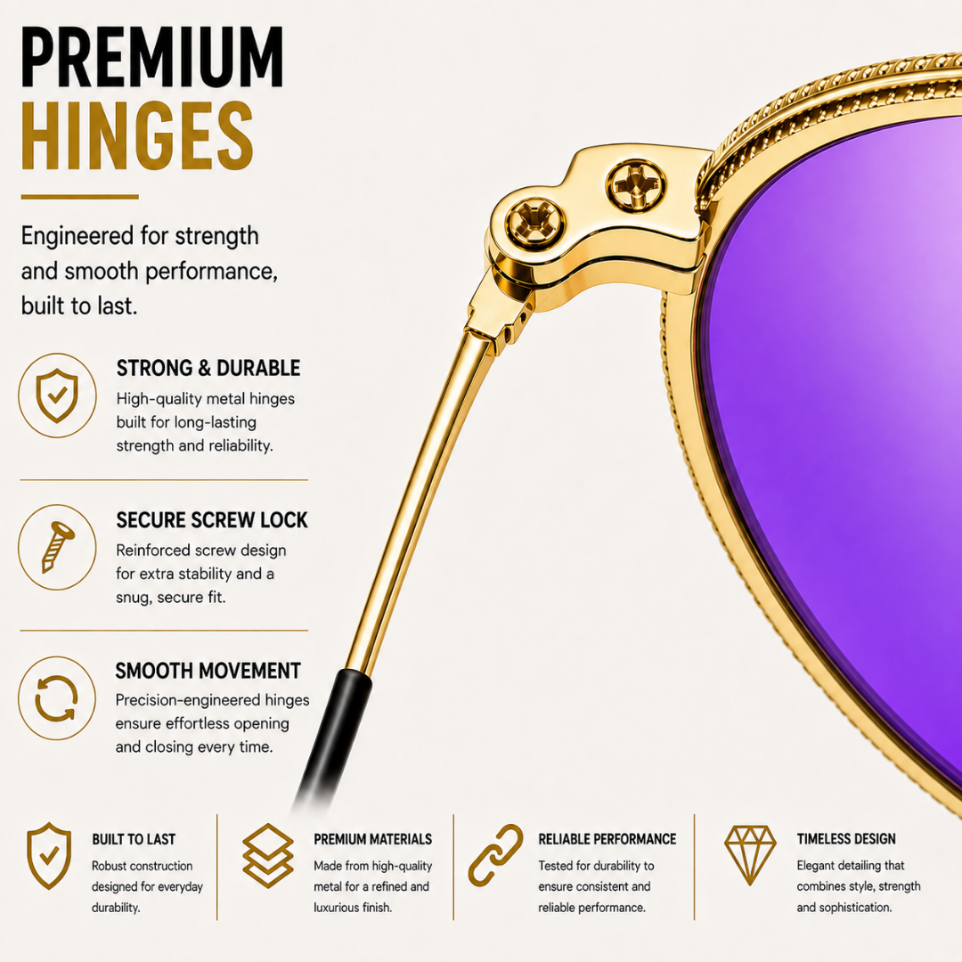 First Lens Polarized Mirrored  Sunglasses Purple Gold  S511