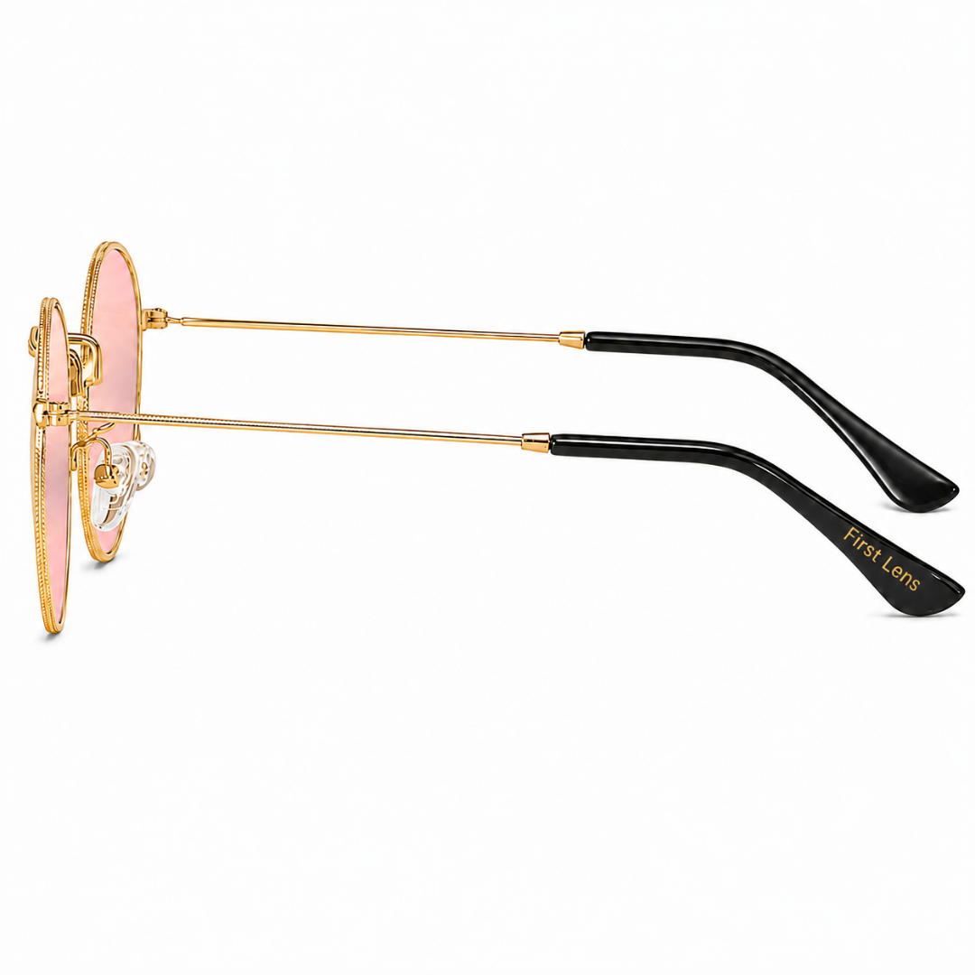 First Lens Polarized Mirrored  Sunglasses Pink Gold  S510