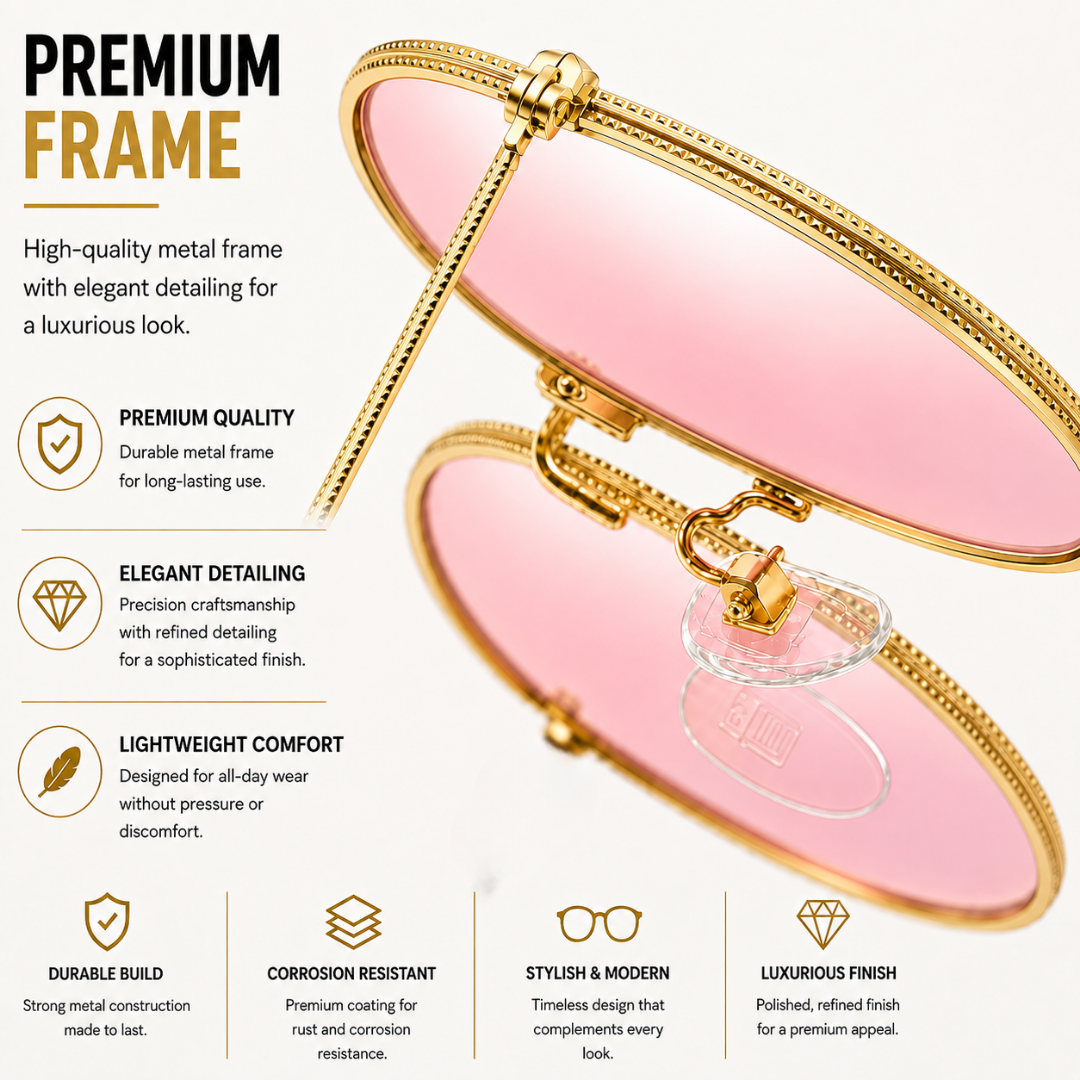 First Lens Polarized Mirrored  Sunglasses Pink Gold  S510