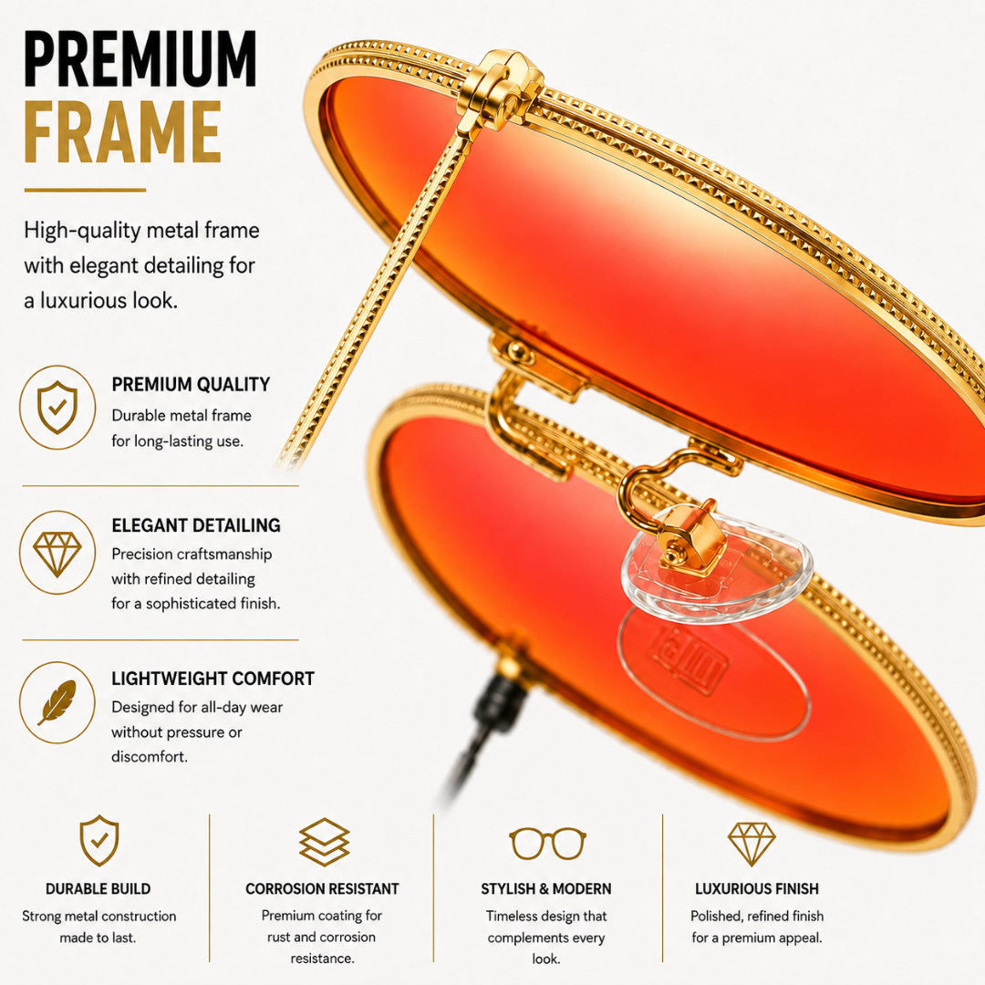 First Lens Polarized Mirrored Sunglasses Red Gold S508