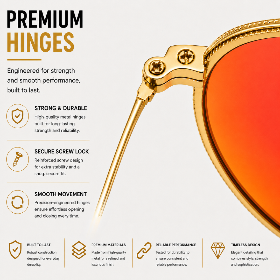 First Lens Polarized Mirrored Sunglasses Red Gold S508