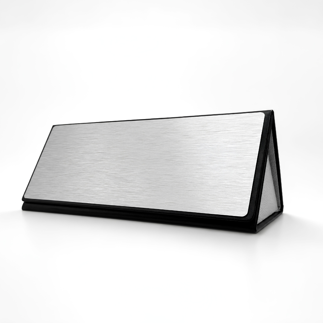 First Lens Portable Triangular Foldable Eyeglass Case