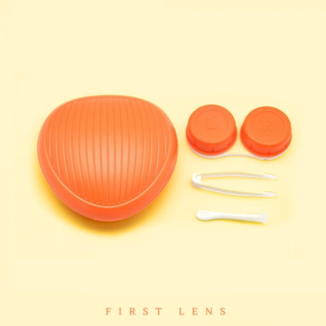 First Lens Shell Contact Lens Travel Kit Orange LC84