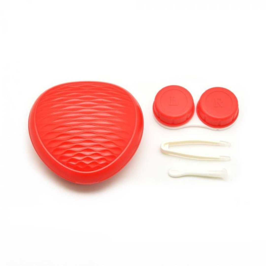 First Lens Shell Contact Lens Travel Kit Red LC85