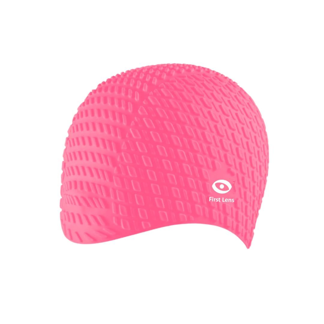 First Lens Square Swimming Cap for Men & Women