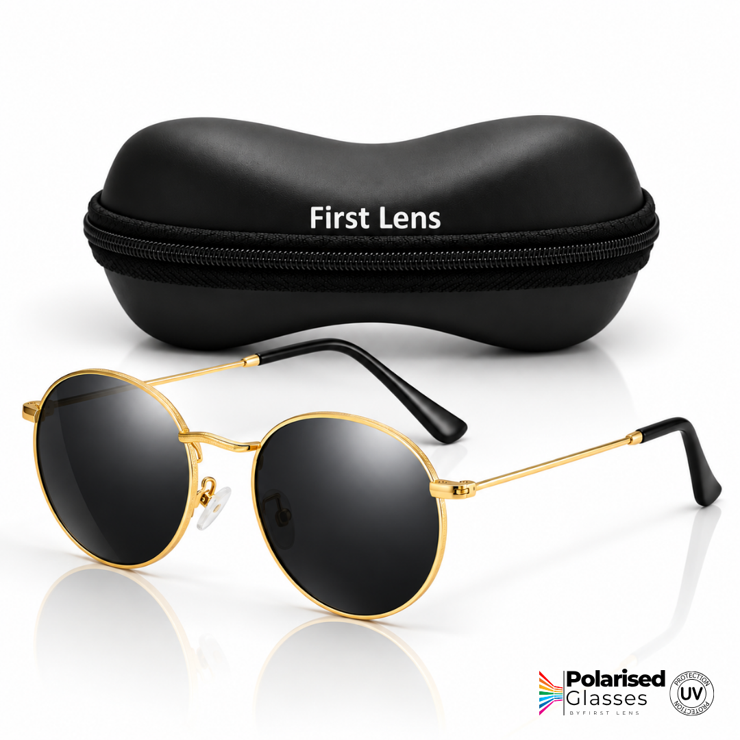 First Lens Willow Polarized Sunglasses Black Gold S492