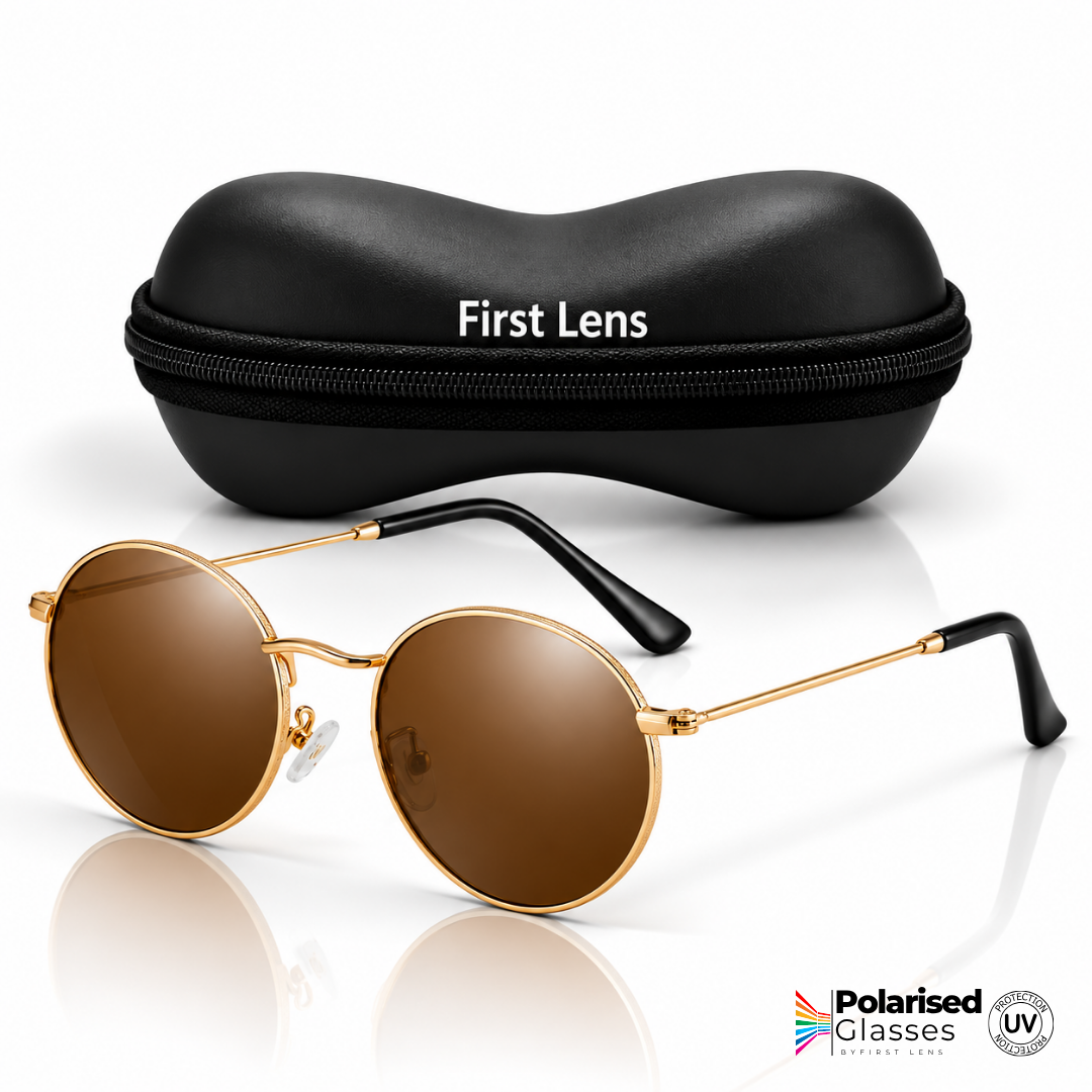 First Lens Willow Polarized Sunglasses Brown Gold S498