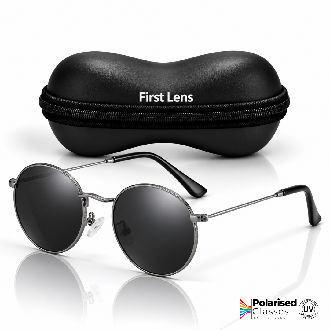 First Lens Willow Polarized Sunglasses Gray Black  S493