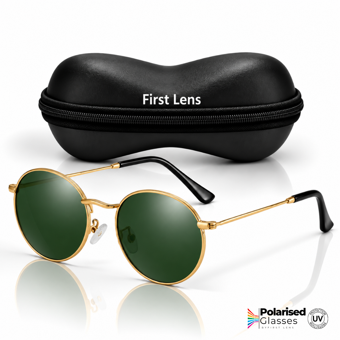 First Lens Willow Polarized Sunglasses Green Gold S494