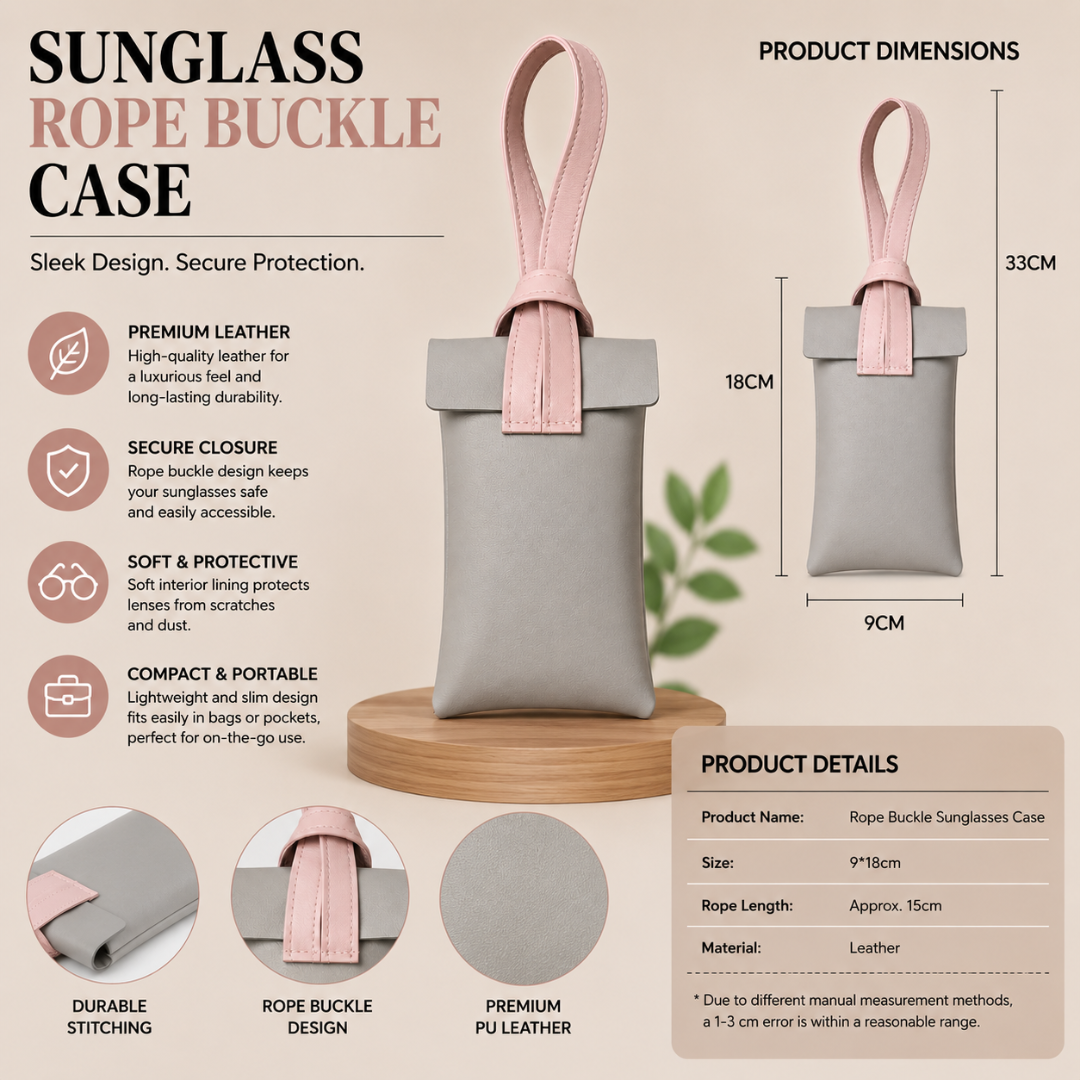 First Lens Zorven Sunglass Case Grey & Baby  Pink  A089