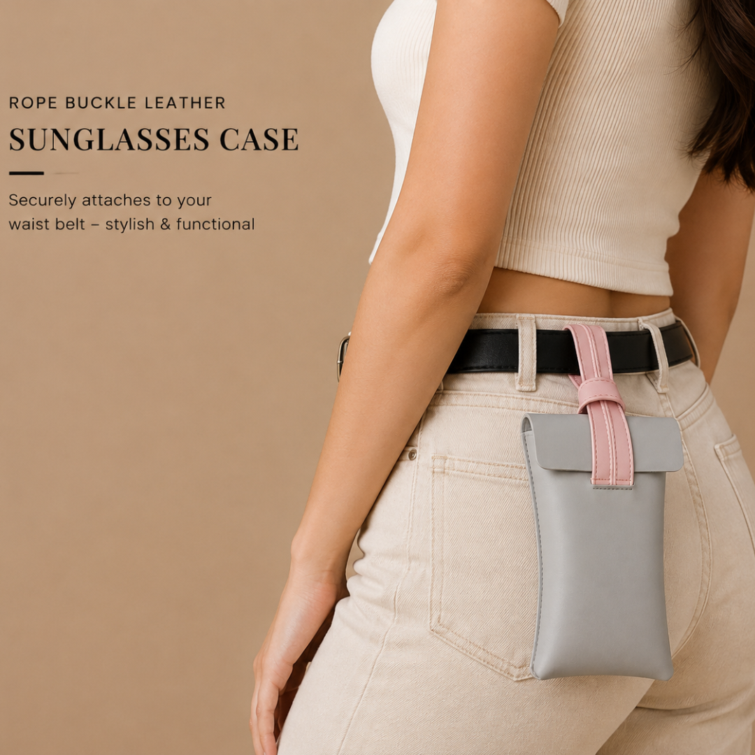First Lens Zorven Sunglass Case Grey & Baby  Pink  A089