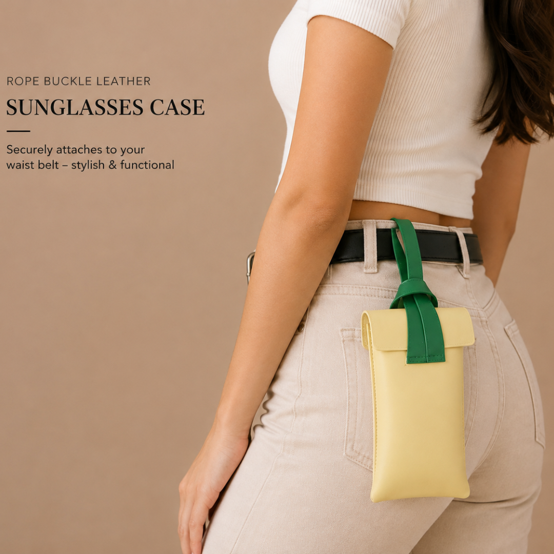 First Lens Zorven Sunglass Case Light Yellow & Green  A091