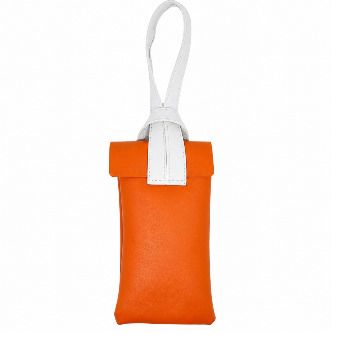 First Lens Zorven Sunglass Case Orange & White  A087