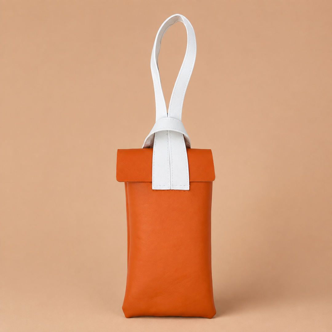 First Lens Zorven Sunglass Case Orange & White  A087